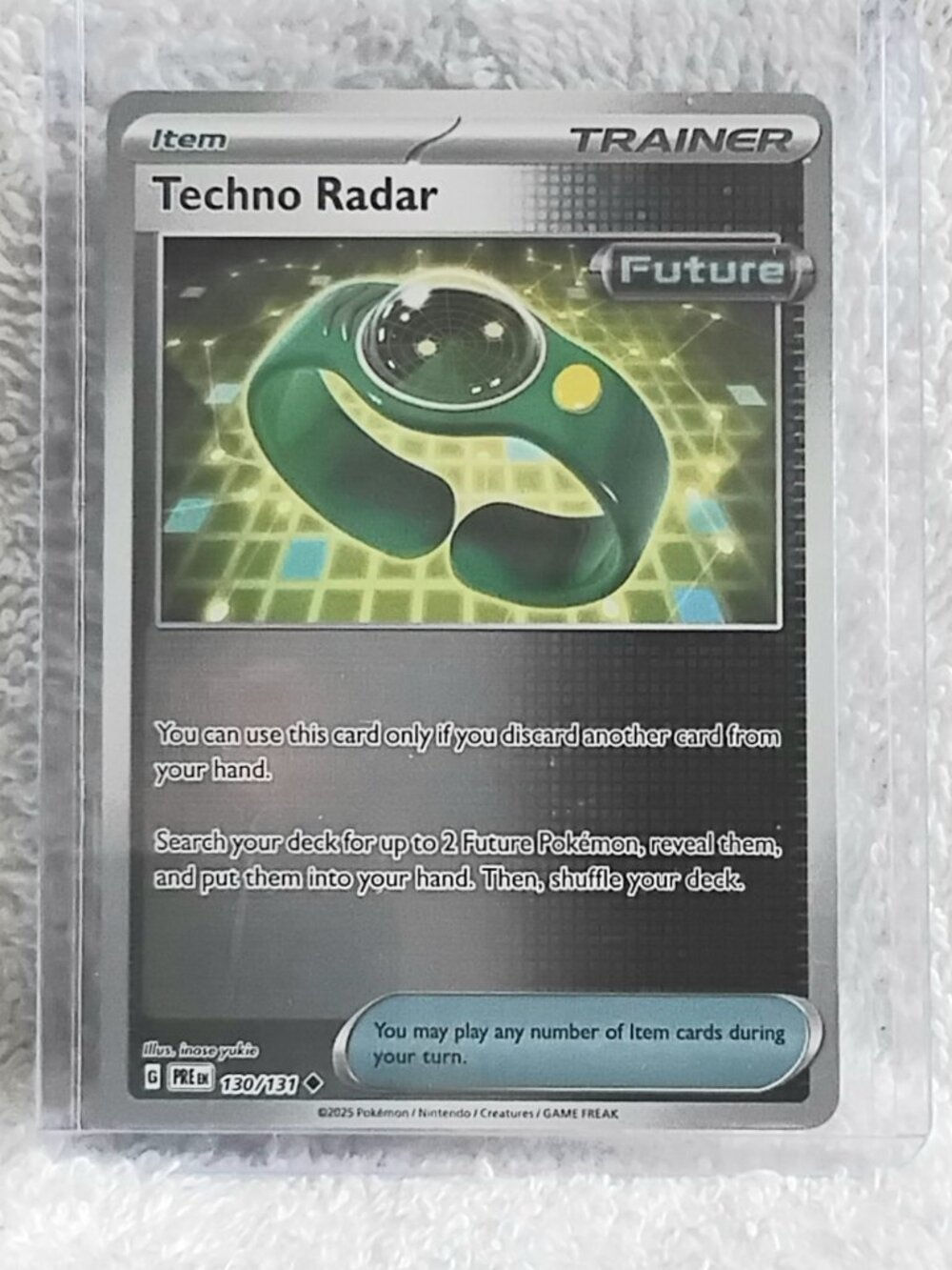 Mint 2025 Pokemon Trainer Item Techno Radar Future Rev Hollo UC Card 130/131!!
